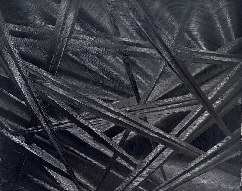 Intrication - Huile sur toile - 162x130 cm